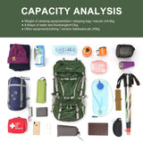 MOUNTAINTOP® 70L Internal Frame Backpack with Rain Cover - mountaintopoutdoor