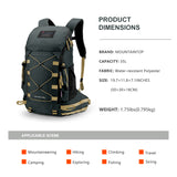 Backpack Parameters,Backpack 35L