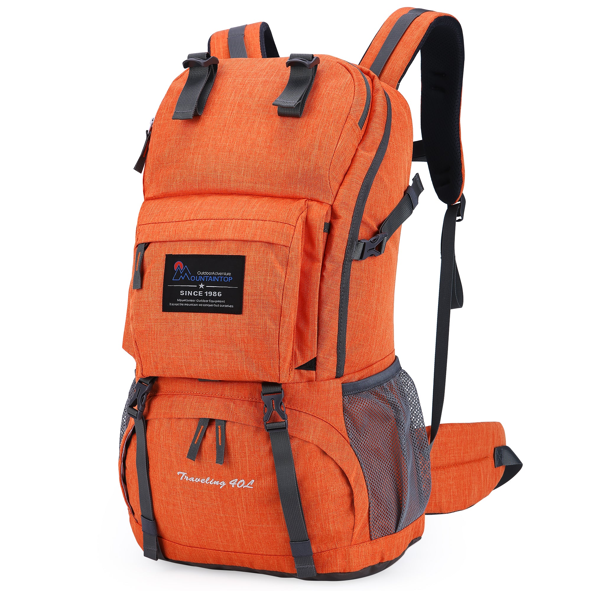 MOUNTAINTOP® 40L Hiking Backpacks with Rain Cover - mountaintopoutdoor