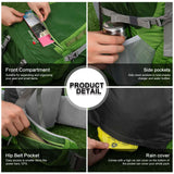 Backpacks detail,Internal Frame Backpack with Rain Cover