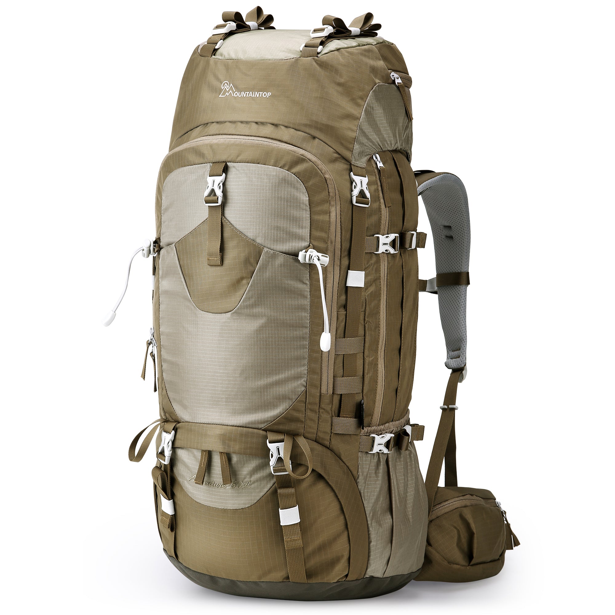 MOUNTAINTOP® 60L Internal Frame Backpack with Rain Cover