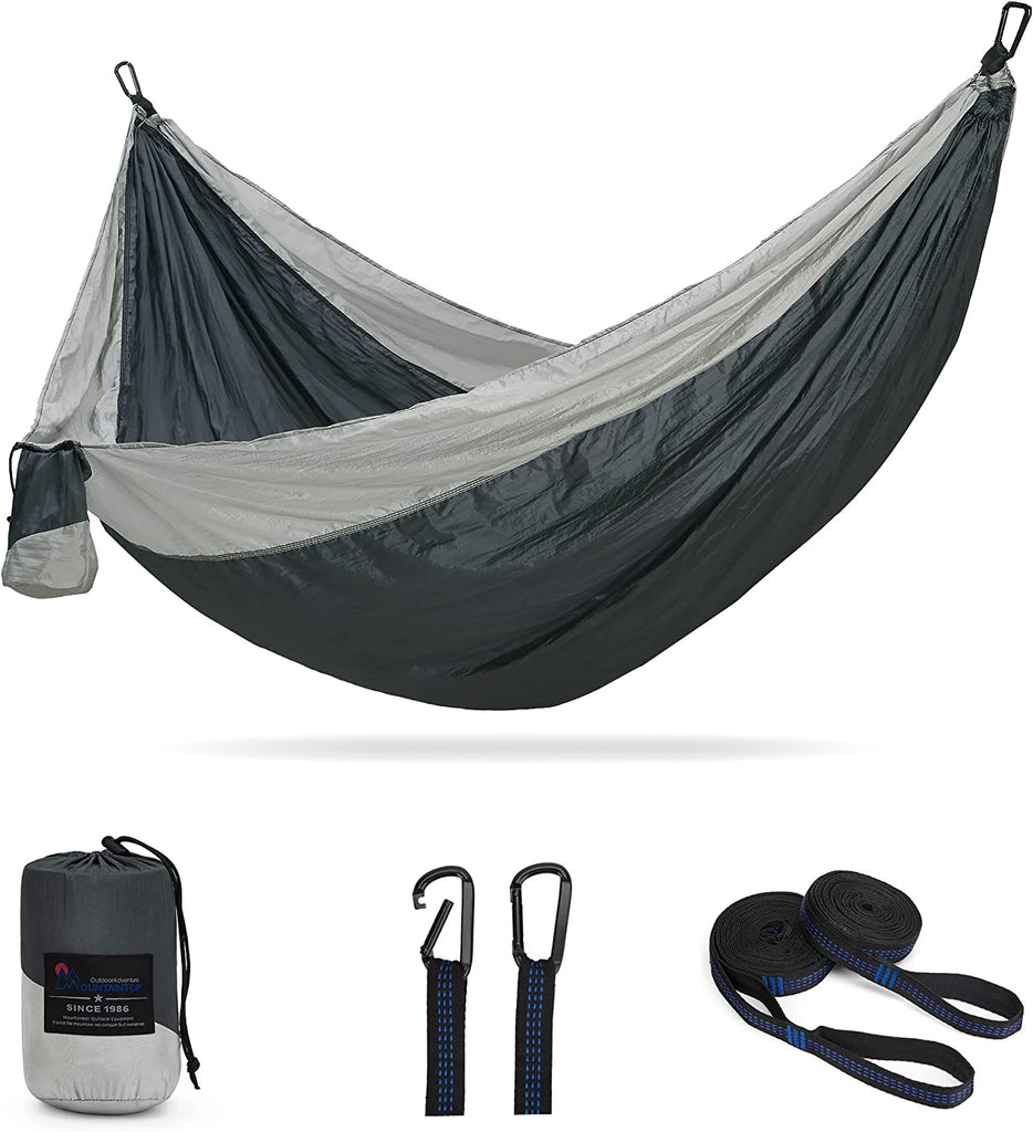Camping Hammock Double & Single Portable Hammocks with 2 Tree Straps
