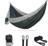 MOUNTAINTOP Camping Hammock Double & Single Portable Hammocks with 2 Tree Straps for Backpacking, Travel, Beach, Backyard, Patio, Hiking